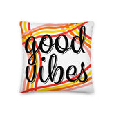 Good Vibes Waves Decorative Throw Pillow Accent Cushion, Pillow, $ 64.50, A Moment Of Now™